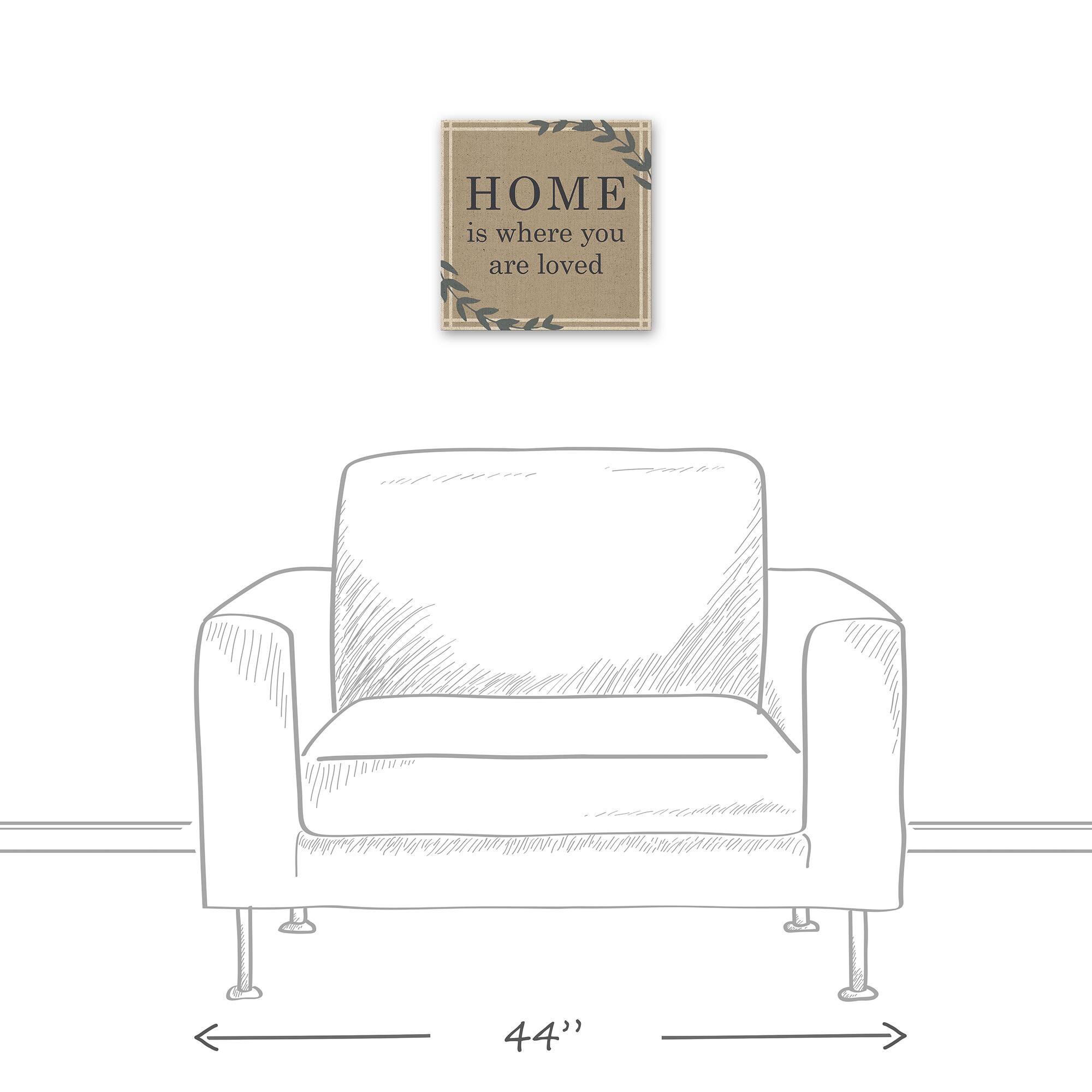 Home is Where You are Loved 16" x 16" Canvas Wall Art